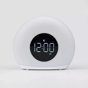 Semicircular Digital Wake-Up Clock, Multicolor Ambient Lighting Alarm Timer With Adjustable Display Brightness