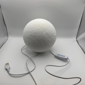 Textured Sphere Lunar Night Light, Usb Powered Desk Ambient Lamp With Adjustable Lighting Modes For Cosmic Interior Ornament