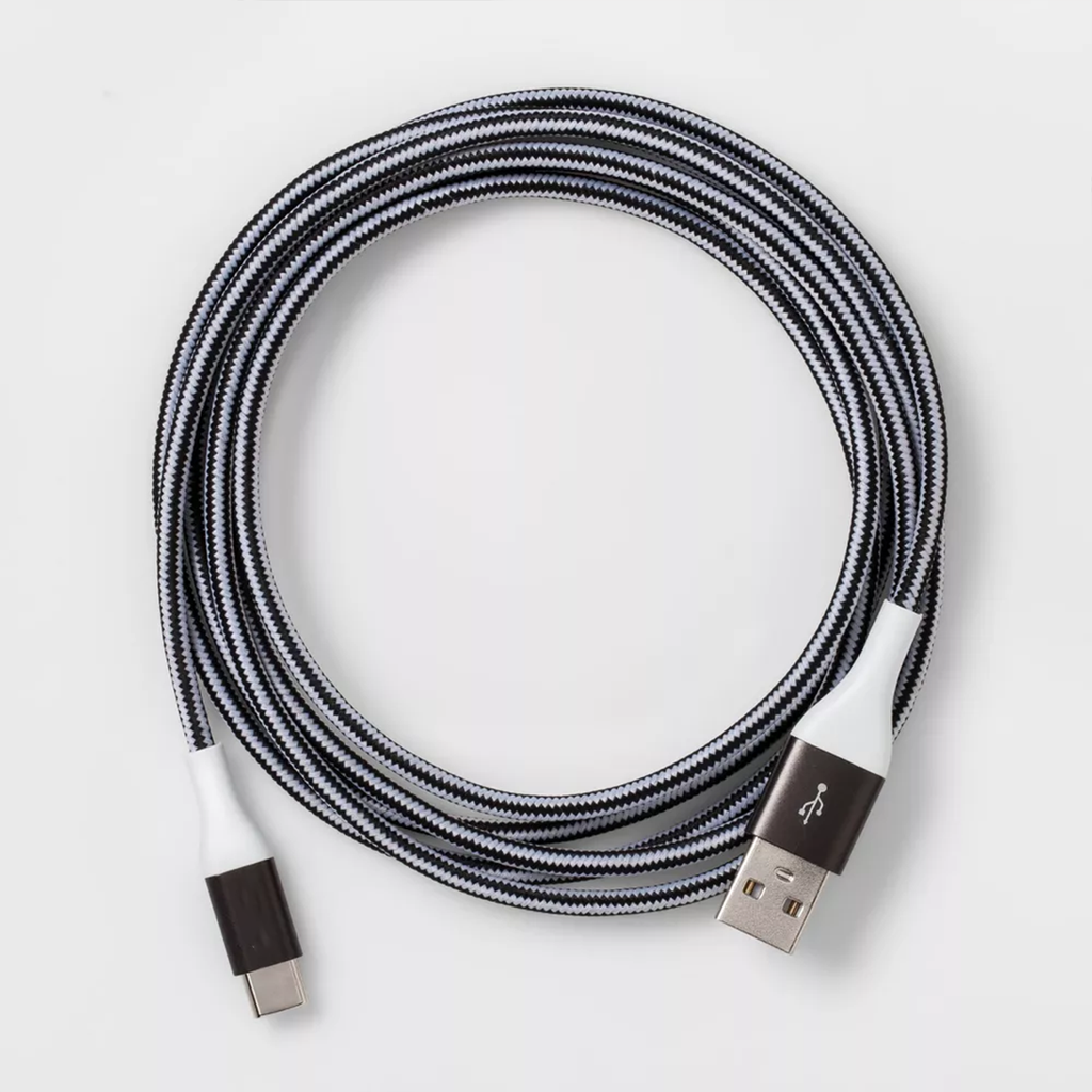 Usb-A To Usb-C Quick Charge Cord, Woven Connection Cable For Smartphones And Digital Gadgets