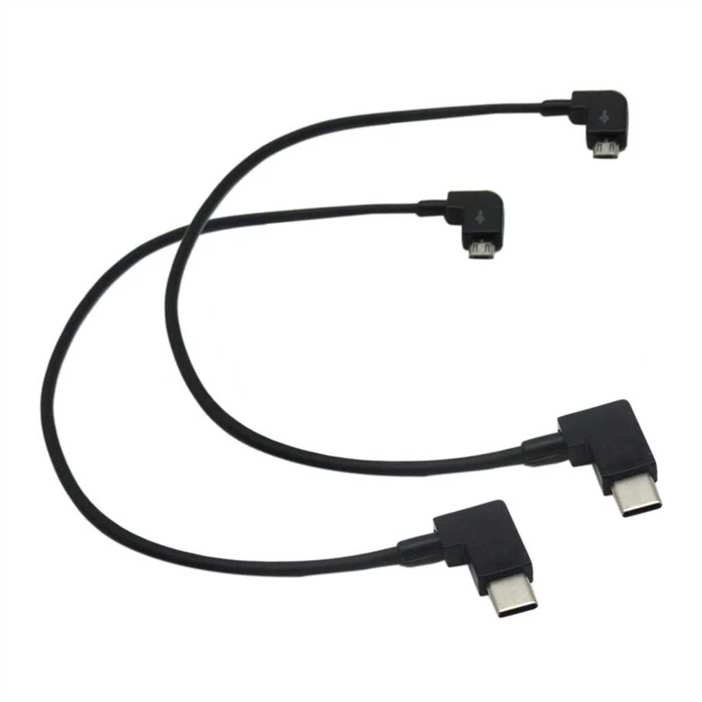 2 Pack Right Angle Data Connection Cables, Short Cord For Wireless Controller Linking Mobile Phones And Tablets