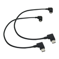 2 Pack Right Angle Data Connection Cables, Short Cord For Wireless Controller Linking Mobile Phones And Tablets