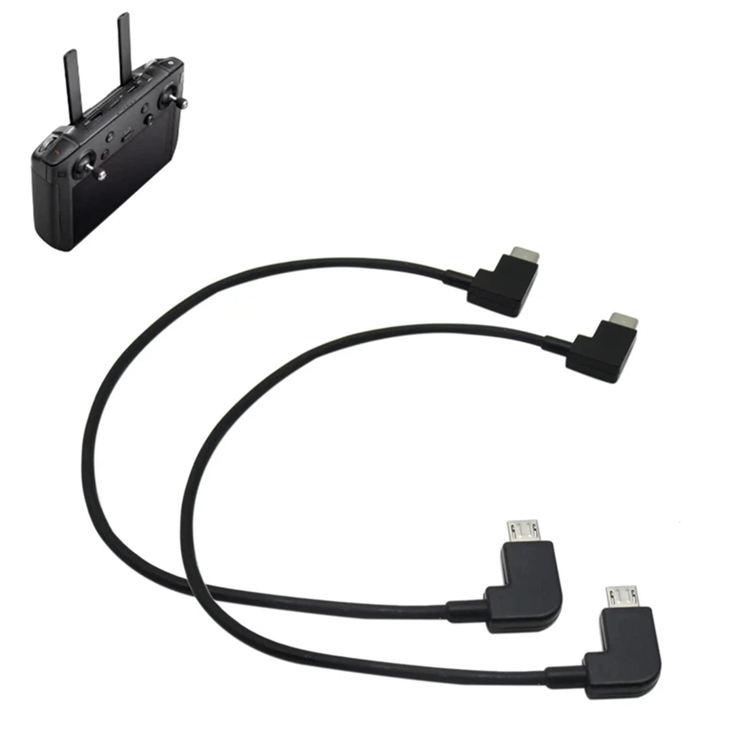 2 Pack Right Angle Data Connection Cables, Short Cord For Wireless Controller Linking Mobile Phones And Tablets