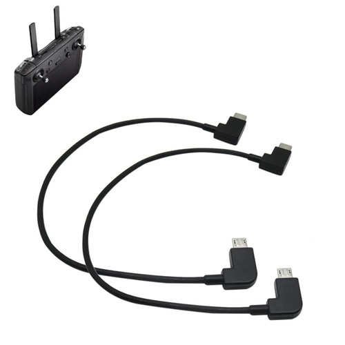 2 Pack Right Angle Data Connection Cables, Short Cord For Wireless Controller Linking Mobile Phones And Tablets