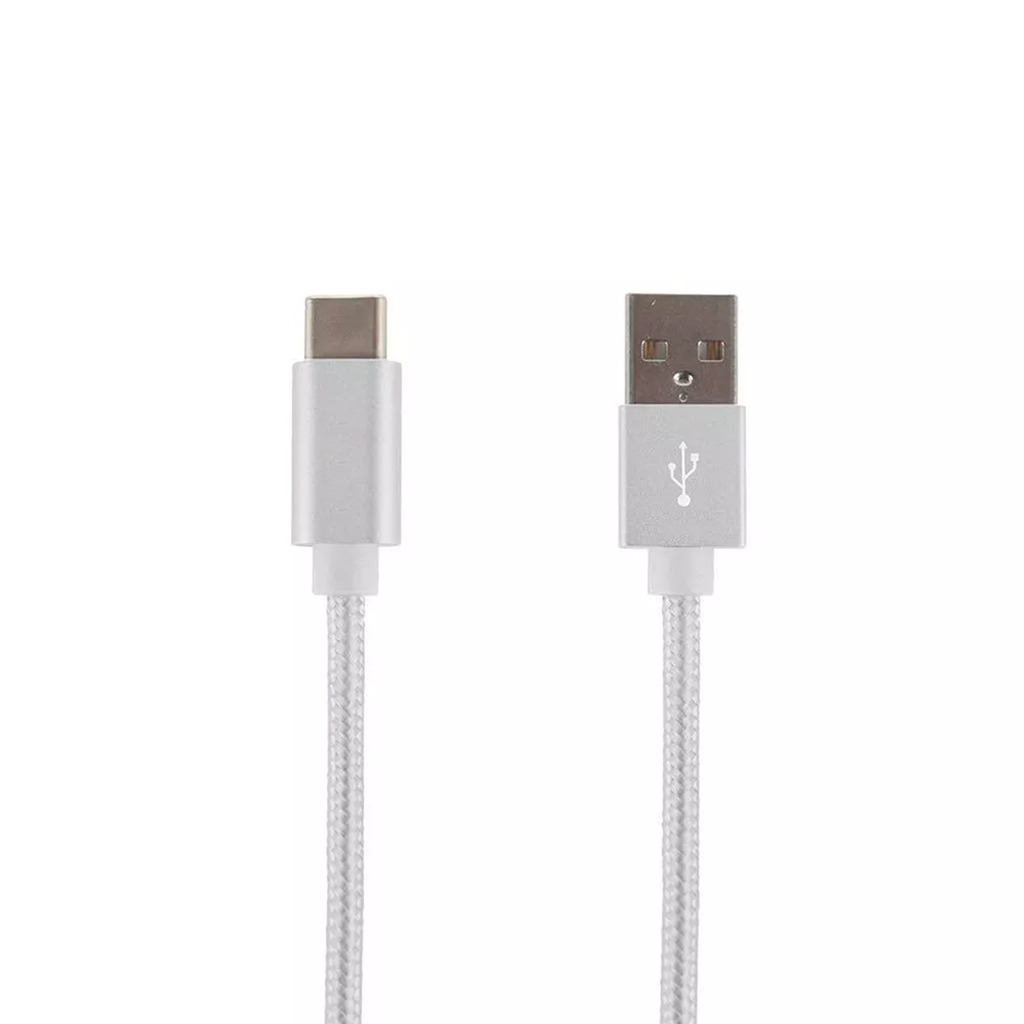 Short Usb-A To Usb-C Sync And Charging Cord, Woven Connection Wire For Portable Electronic Devices